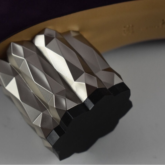 Salvatore Ferragamo Blackberry Suede Calf Bow Heels Pumps - Picture 7 of 7